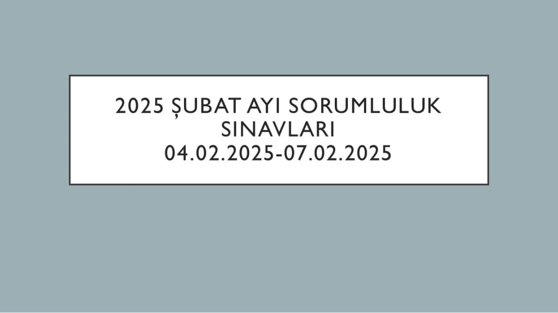 2025 ŞUBAT AYI SORUMLULUK SINAVLARI Sakarya Ticaret ve Sanayi Odası